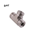 EMT industrial male o-ring tee way metric fittings hydraulic stainless steel